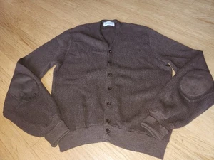 Vintage 70s Arnold Palmer Robert Bruce Wool Alpaca Brown Cardigan USA Size Lg - Bild 1 von 15