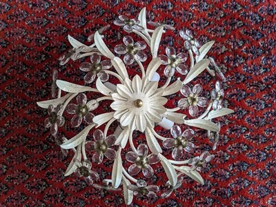 Deckenlampe aus Muranoglas mit Blüten,  Retro 60er Jahre - Bild 1 von 2