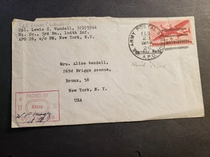 APO 26 BOULAY, FRANCE 1945 Censored WWII Army Cover 104th Infantry, 26th Div - Picture 1 of 2