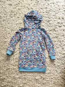 Posh Peanut x Lisa Frank Spotty Dotty Sweatshirt Dress Bamboo Cotton Blue - Picture 1 of 10
