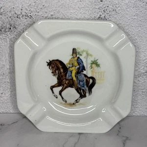 Vintage Porzellan Aschenbecher Bayrischer Lipizzaner Pferd & Reiter - Bild 1 von 12