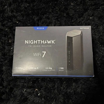 NETGEAR Nighthawk Tri-Band WiFi 7 Router RS300 Security Features BE9300 Wireless - Image 1 of 4