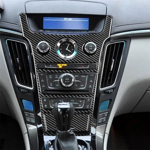 Carbon Fiber Central Control Panel Trim For Cadillac CTS 2008-13 Car Accessories - Picture 1 of 10