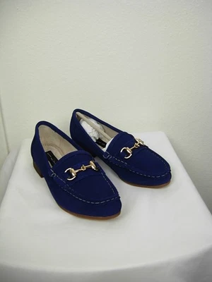  Steven by Steve Madden 乐福鞋麂皮绒海军蓝女鞋 6 码全新带盒 — 第 1/4 张图片