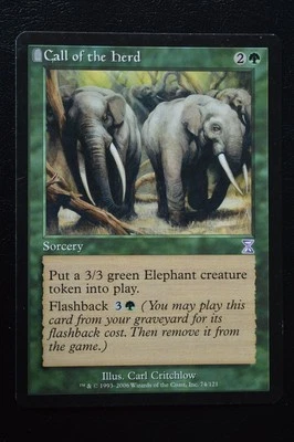 Magic The Gathering MTG CALL OF THE HERD Time Spiral Timeshifted LP Played - Image 1 of 2