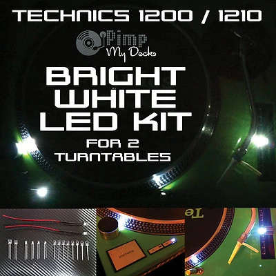 PIMP MY DECKS KITS TECHNICS 1200 1210 LED BLANCO BRILLANTE X 2 (PARA 2 TOCADISCOS)