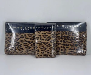 Vintage Ralph Lauren LEOPARD Aragon QUEEN 4pc Sheet Set-Guinevere-New in Package - Picture 1 of 12