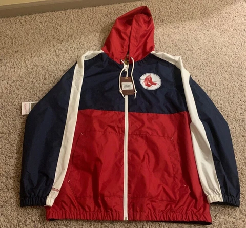 Mitchell & Ness Boston Red Sox Gameday Lightweight Windbreaker Size Large NWT Cover