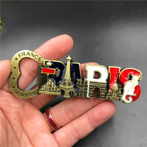 Paris Metal Fridge Magnet Beer Bottle Opener France Landmarks Tourist Souvenirs - Picture 1 of 2