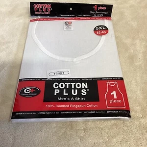 Cotton Plus Premium Activewear T Shirt 5XL. “62-64” Tank Top New Factory Sealed - Picture 1 of 8