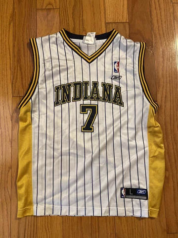 Jermaine O’Neal Reebok Youth Jersey Size Youth  L White Pinstripes Cover