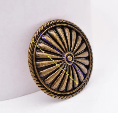 10pcs 1-3/8" Vintage Bronze Tribal Flower Leathercraft Horse Tack Concho Screw - Image 1 of 4