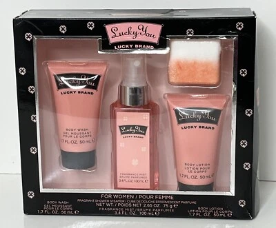 Lucky You Lucky Brand 4 pc Body Wash Lotion Shower Steamer Fragrance For Women - Image 1 of 4