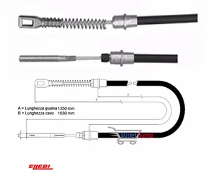 COPPIA DI CAVO FRENO ELLEBI CON GUAINA L.1350 - 298550034 / 123221 - Bild 1 von 1