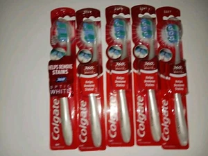 Colgate 360 Optic White Manual Stain Removal Toothbrush Soft Bristle -Pack of 5 - Picture 1 of 1