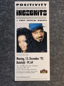 Incognito - Alte Konzertkarte - Ticket -makellos - PC 69 - Bild 1 von 2