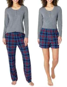 NWT EDDIE BAUER 1608997 LADIE'S 3 PIECE WAFFLE FLEECE PAJAMA SET SZ S #J224 - Picture 1 of 5