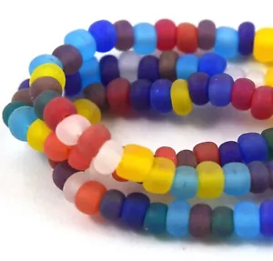 Czech Glass Seed Beads Mixture Size 6/0 " BALLOON MATTE " Strands - Picture 1 of 4