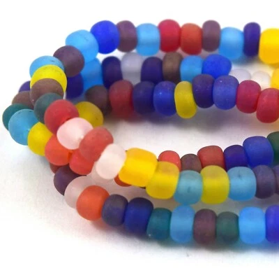 Czech Glass Seed Beads Mixture Size 6/0 " BALLOON MATTE " Strands - Image 1 of 4