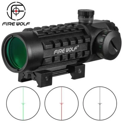 Hunting Riflescope 3X28 Red Green Dot Cross Sight with 11/20mm Rail Mount - Image 1 of 4