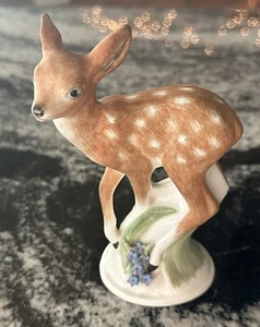 Vtg Fawn Deer Figurine Innocence Of Nature Signed B. Linley Adams England - Picture 1 of 4