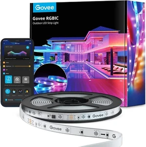 Govee Outdoor LED Strip Lights, 32.8Ft RGBIC Outdoor Lights with 64 Scene Modes  - Picture 1 of 7