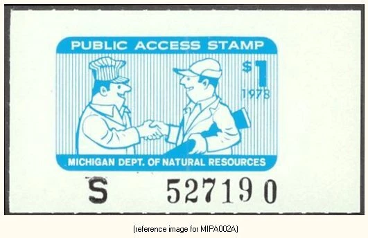 D2K Michigan Public Access 1978 $1.00 var. Gothic 'S' in # - Image 1 of 1