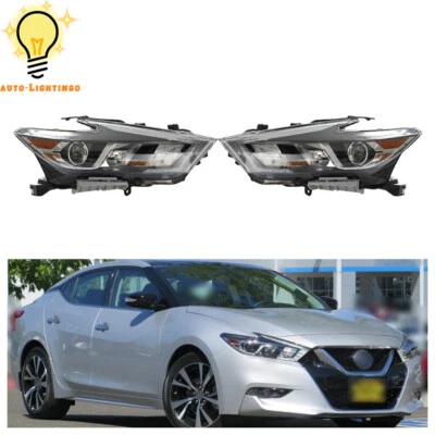 For 2016 2017 2018 Nissan Maxima S|SL|SV Headlights Headlamp Assembly Left+Right - Image 1 of 4