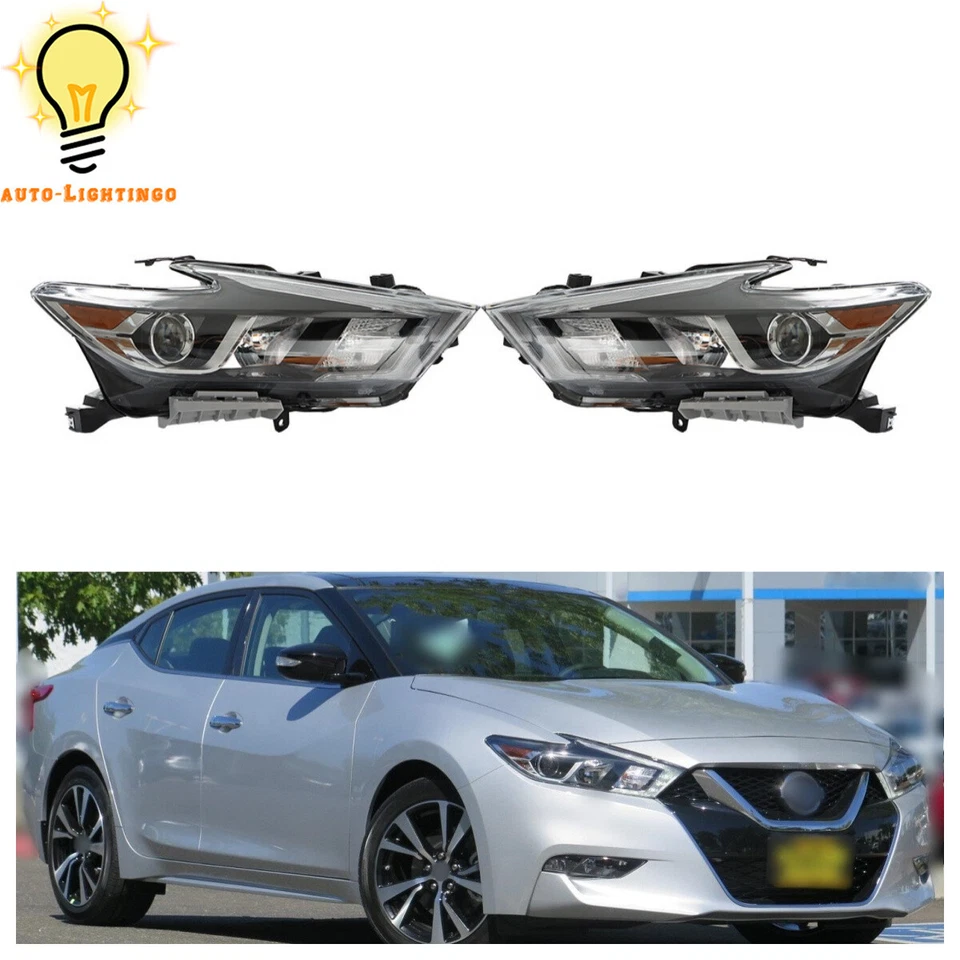 Conjunto de faros izquierda+derecha para Nissan Máxima S|SL|SV 2016 2017 2018 Foto 1 de 4
