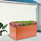 Rectangular Rose Gold Steel Box Planter: Outdoor/Indoor Garden Container