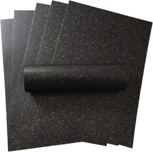 50 hojas de papel brillante negro carbón A4 con brillo iridiscente 120 gsm - Imagen 1 de 1
