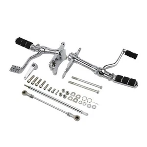 Chrome Forward Controls Linkage Set for Harley XL 883 Sportster 91-03 - Picture 1 of 6