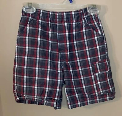 Мальчика Toughskins размер 4T - серый клетку повседневные шорты с карманами 19 «x 5» EK - Изображение 1 из 3