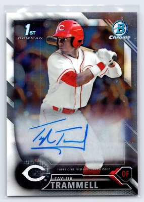 2016 Bowman Draft Taylor Trammell Chrome Pick Auto #CDA-TT - Image 1 of 2