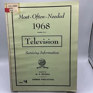 Most-Often-Needed Additional Television Servicing Diagrams 1968 Volume TV-27 - Imagen 1 de 13
