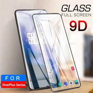 For OnePlus 1+ 9 9R Nord 8 Pro 7 7T 6T 9D Tempered Glass Screen Protector Cover - Picture 1 of 12