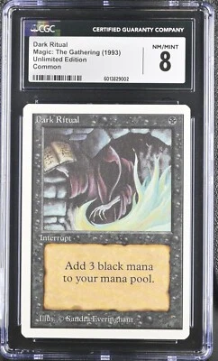 MTG Unlimited DARK RITUAL CGC 8 (9002) Graded Power LPD - Image 1 of 2
