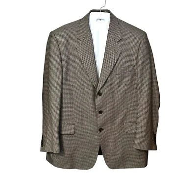 Abrigo deportivo Gianfranco Ruffini 44R chaqueta pata de gallo lana seda blazer traje Foto 1 de 4