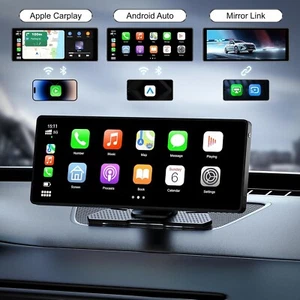 10.26" Wireless Touch Screen For Apple Carplay Portable Car Stereo Android Auto - Picture 1 of 8