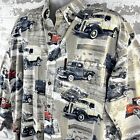 36 Dodge 45 Chevy Old Trucks Shirt Men’s L North Creek Button Up All Over Print 