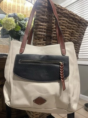 St. Johns Bay через плечо белая сумка из натуральной кожи, винтажная наплечная сумка - Изображение 1 из 4