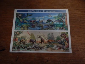 US Stamps The World of Dinosaurs 15 stamps 32 cents Full Sheet Unused - Picture 1 of 3
