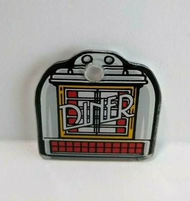 Máquina de Pinball Diner Vintage Plástico Promo Llavero Jukebox Original 1990 Foto 1 de 3