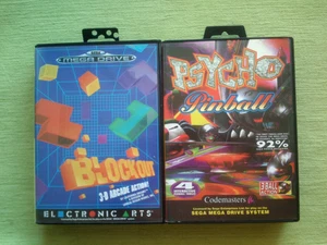 BLOCK OUT + PSYCHO PINBALL Sega Mega Drive Megadrive Genesis Pal Version ✔ - Bild 1 von 22