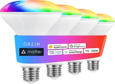 Matter Smart Light Bulb, BR30 Smart Light Bulbs 650LM 60W, Recessed Color Changi - Image 1 of 4