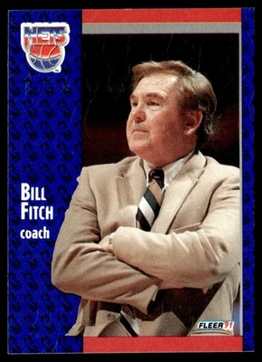 1991-92 Fleer Bill Fitch New Jersey Nets #132 - Image 1 of 2