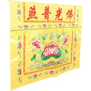 Embroidery Table Cover Festival Table Cover Decorative Tablecloth Buddhist - Imagen 1 de 12