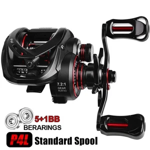 7.2:1 Gear Ratio Metal Fishing Baitcasting Reel 5+1BB 8kg Max Drag Fishing Reel - Picture 1 of 10