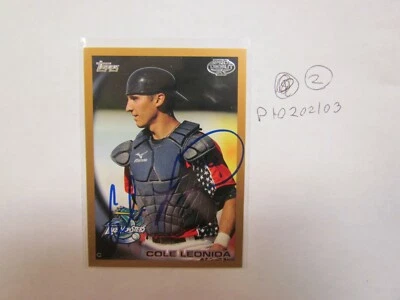 2010 Topps Cole Leonida Signed Baseball Card - Image 1 of 2