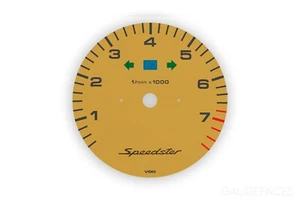 Porsche 993 964 965 Gauge Face Tachometer  Speedster Logo - Beige - Imagen 1 de 1